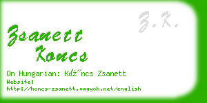 zsanett koncs business card